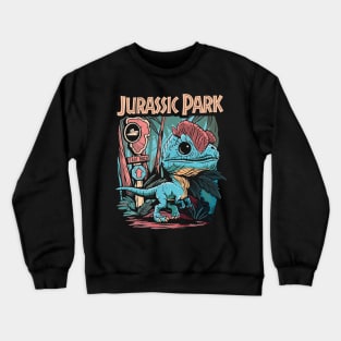 Dilophosaurus Encounter: Movie Scene-Inspired Dilophosaurus Crewneck Sweatshirt